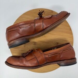 Allen Edmonds 1359 Saratoga Mens Brown Leather Tassel Kiltie Loafers Size 11 B